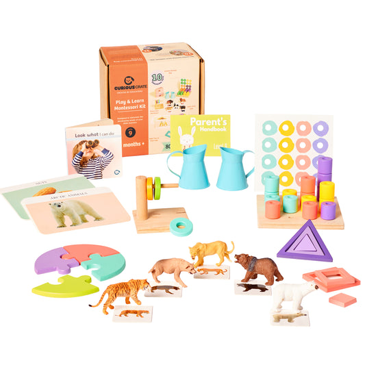 19 Months+ | Curious Crate Wooden Montessori Toys | Educational Play Set