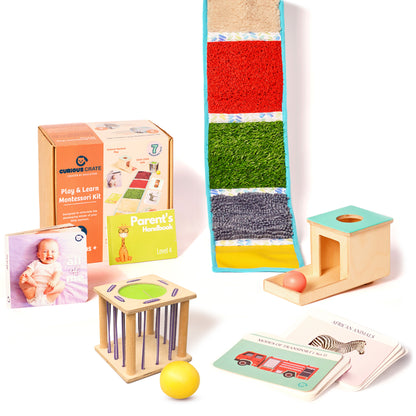 7 Months+ | Curious Crate Wooden Montessori Toys | Educational Play Set